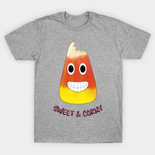 Sweet & Corny Halloween Candy Design T-Shirt